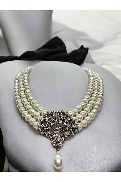 FUYA JEWELLERY Tavus Kuşu İnci Kolye