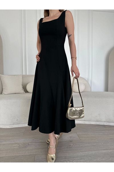 TUA MODA Tua Moda Backless Sleeveless Long Dress - Black