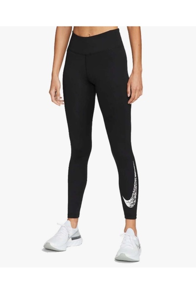 Nike W Dri-Fit Swsh Run Mr 7/8 Kadın Siyah Koşu Tayt YouSports