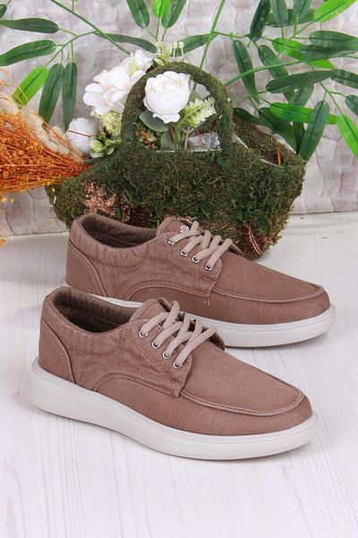 fort Dks 023 Mink Light Comfortable Linen Sneaker Men's Shoes