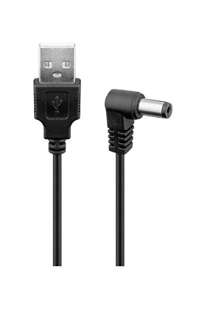 goobay Cablu USB - DC 5.5 x 2.5 mm 90 grade 1.5m negru 55156