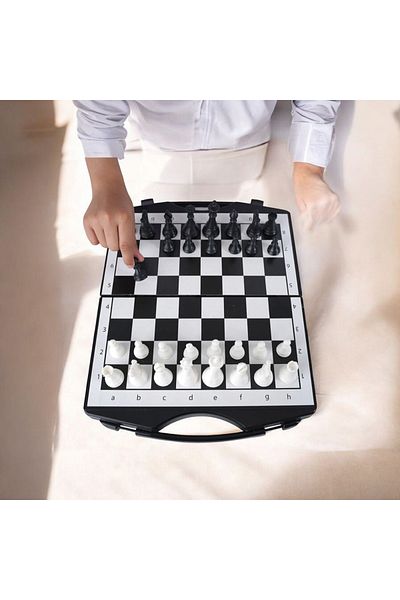 HBNC 3-piece game set with bag, checkers-chess-backgammon 3-piece game set