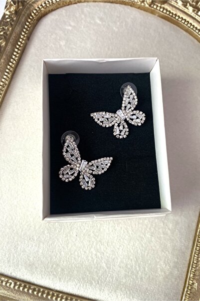 Diamara Designs Sallantılı Zirkon Taşlı Kadın Küpe – Altın ve Gümüş Kaplama Abiye Küpe