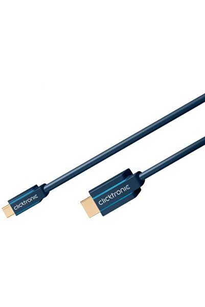 CLICKTRONIC Cablu Profesional 2m USB TYPE C - HDMI Ultra HD 10Gbps 4K-60Hz cupru AWG32 aurit