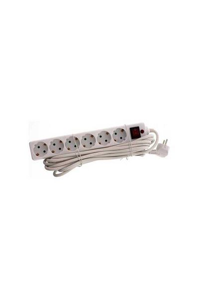 Well Extension cord with surge protection 6 Schuko sockets 3m 16A 3500W Well