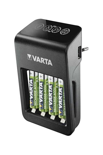 Varta Incarcator Varta 57687 AA/AAA 9V NiMH port USB +4 acumulatori AA 2100 mAh