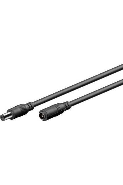 goobay Cablu de extensie DC 2.5x5.5 mm 3m mama-tata 2x0.5mm negru