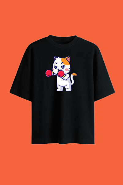 Dupe Design Μπλουζάκι με στάμπα Boxcat Oversize