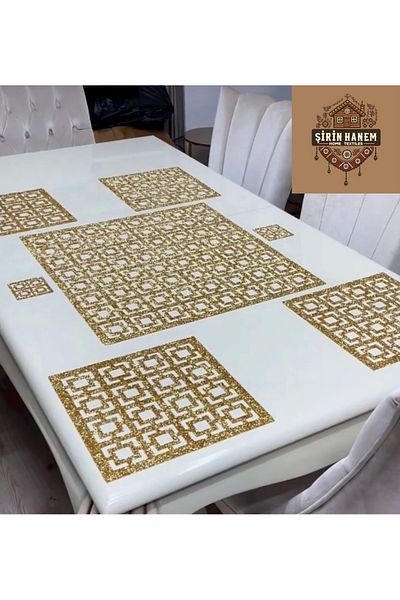 Şirin Hanem Coffee Table Cover Set Square Coffee Table Runneri, Nesting Cover