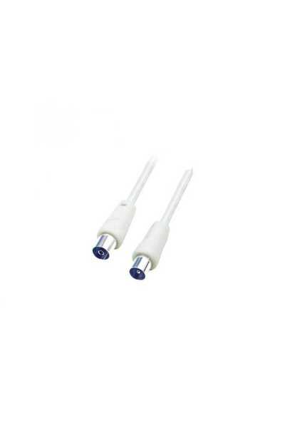 Home by Somogyi Cablu coaxial 1.5m alb mama-tata dublu ecranat drept RF 1X HOME