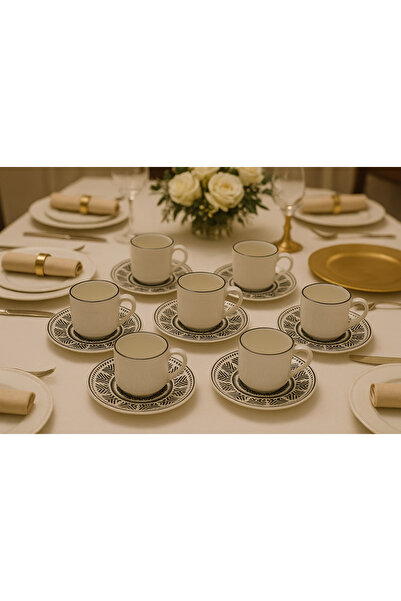 Davet Iznik 6 Kişilik Kahve Fincanı Takımı