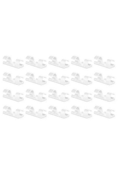 deleyCON Set of 20 white self-adhesive cable holders MK5535 deleyCON