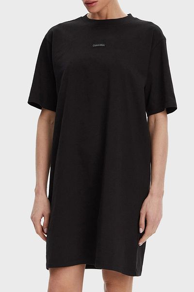 Calvin Klein Oversize Fit Mini šaty J20J225289BEH Bavlna s výstřihem