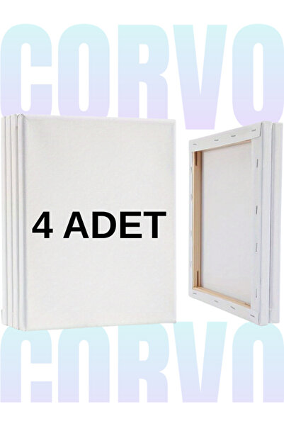 Corvo 30x40 cm Arkadan Zımbalı Yüksek Kaliteli Astarlı Hazır Tuval Boş Tuval ...