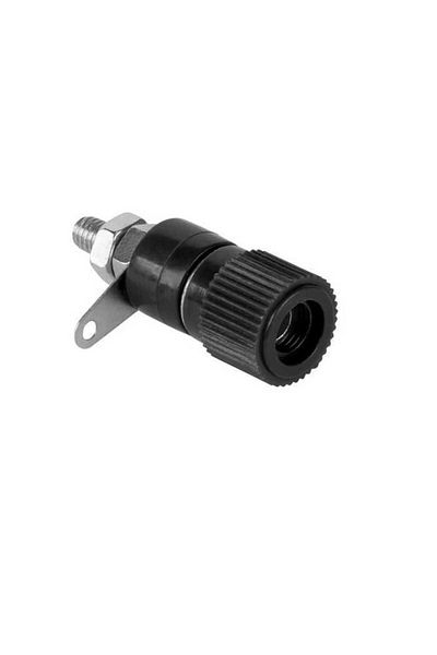 OEM 4mm female banana plug made of black plastic 12mm panel mountable