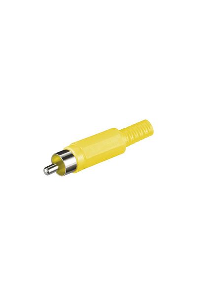 goobay RCA male plug with yellow plastic cable protection