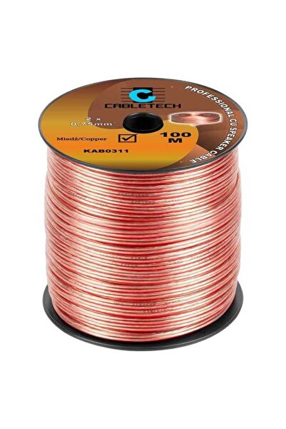 Cabletech Cablu difuzor 2x0.75mm cupru transparent 1m KAB0311