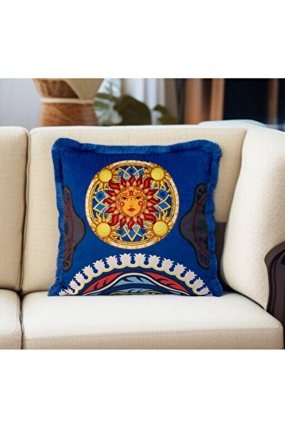 ASDİVA Milano-Etnički uzorak Dvostrano Plavi Dekorativni Navlaka za jastuk 43x43