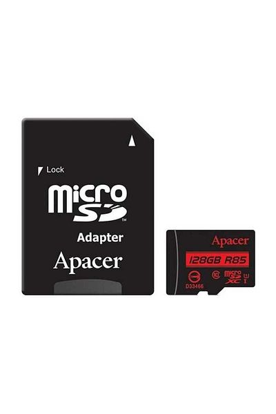 Apacer Apacer 128GB R85 Class 10 microSDXC UHS-I card with SD adapter, read 85MB/s