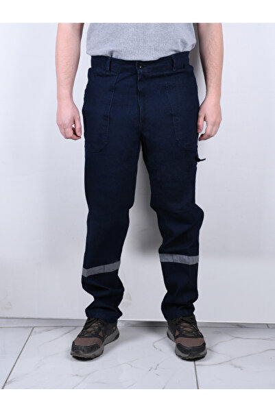 By Okat Reflective Lycra Denim Work Trousers Single Back Pocket with Cover Side Pocket with Caliper Pocket