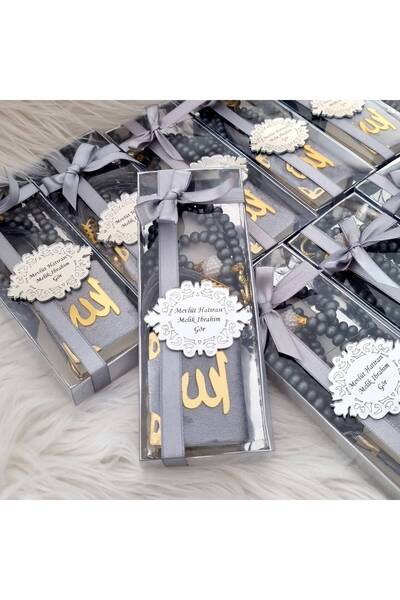Deniz Elmasları Kişiye Özel Mini Kuran & Tesbih Hediyelik Set – 10 Adet | Mevlüt, Hac, Umre, Bayram ve Ramazan