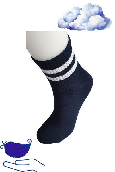 DİLRUBA AVM Unisex Quality Cotton Soft Women's Men's Ring Patterned College Socks (4 Pairs)
