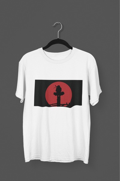 Butik تي شيرت رجالي/نسائي - صورة ظلية الساموراي - تي شيرت مطبوع برقبة دائرية ...