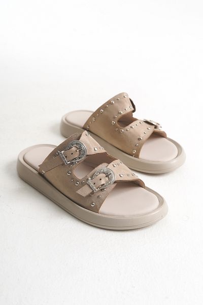 Liza Shoes Doris Women's Double Belted Troc Slippers A003-K804