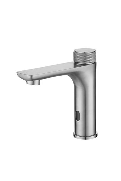 Blackswan Design Bathroom sink faucet, Blackswan, Type M338, matt nickel model, with start sensor, 17 cm