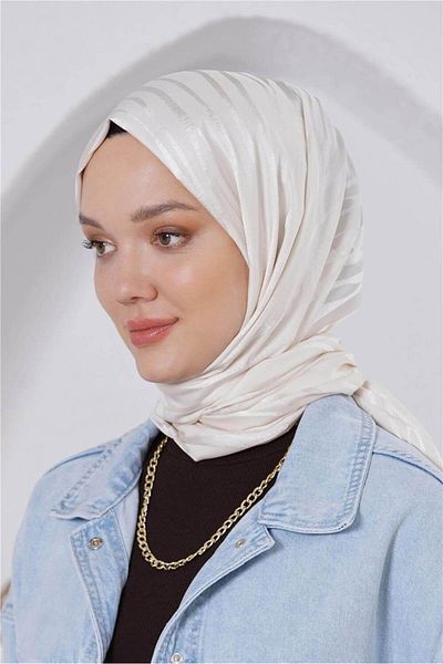 Loryan Floss Jacquard Zebra Beige Shawl