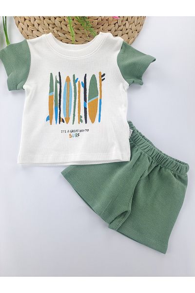 Butik Baby Boy / Child Shorts T-Shirt Summer Double Set Waffle Fabric Premium Quality