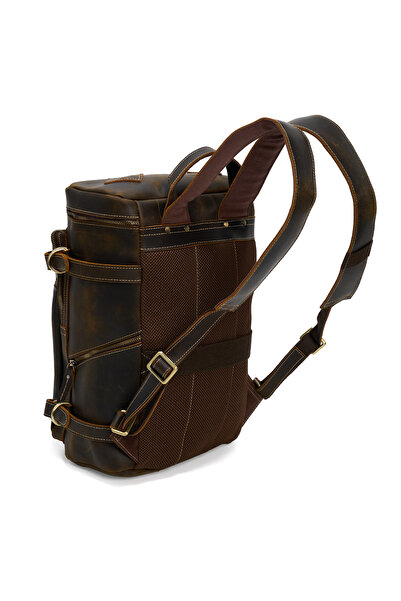 JOLAR. Genuine leather backpack, suitable for travel, hiking, everyday activities, vintage JOLAR.
