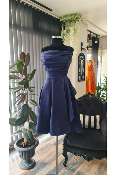 makbuleofficial Straples Size, Mini Length, after Party, Graduation Dress