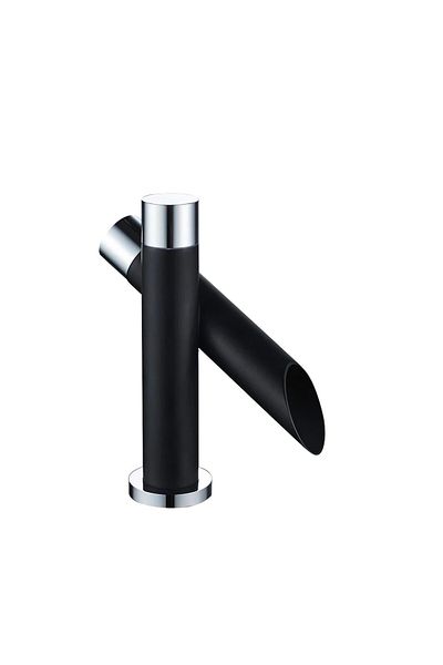 Blackswan Design Baterie chiuveta baie, Blackswan, Tip Cascada M28, model negru mat, dimensiune 17 cm