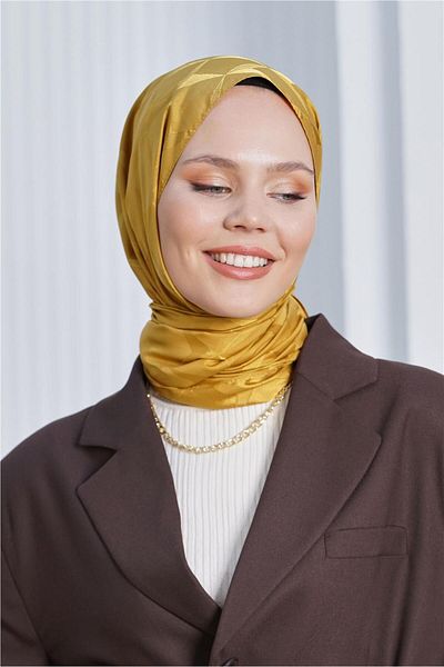 Loryan Floss Jacquard Cupra Mustard Shawl