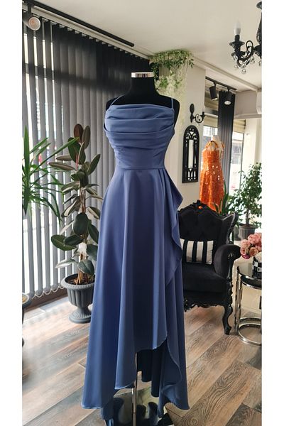 makbuleofficial Straples Fitted,Satin,Side Slit Homecoming Dress