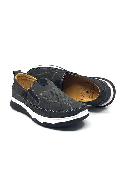 Luis Figo 100% Leather Nubuck Men's Summer Orthopedic Comfortable Laceless Rok Shoes New Season 40-44