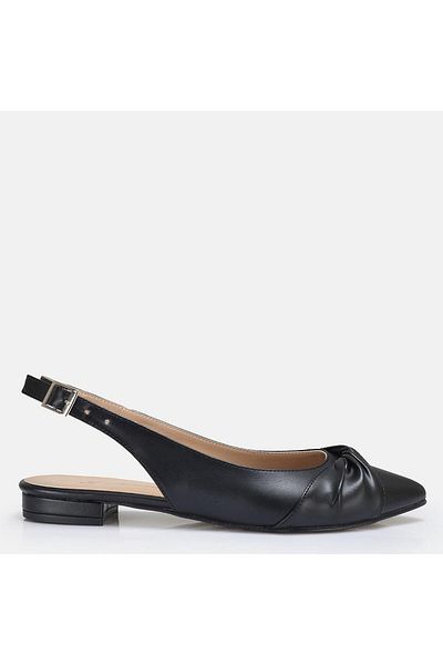 37Numara Large Size Women's Shoes 41-42-43-44-45 Black Skin