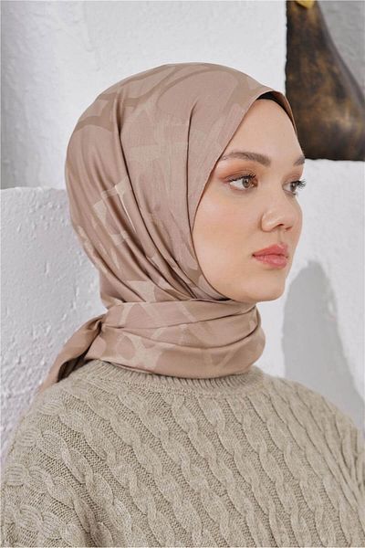 Loryan Scarf Jacquard Shawl - Stone Floss Jacquard Shawl 4312