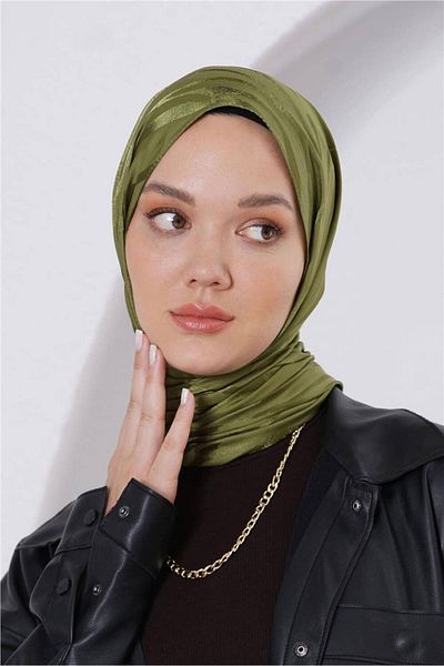 Loryan Σάλι Floş Jacquard Zebra Khaki