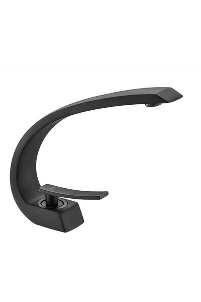 Blackswan Design Baterie chiuveta baie, Blackswan, Tip M10, model negru, dimensiune 18 cm