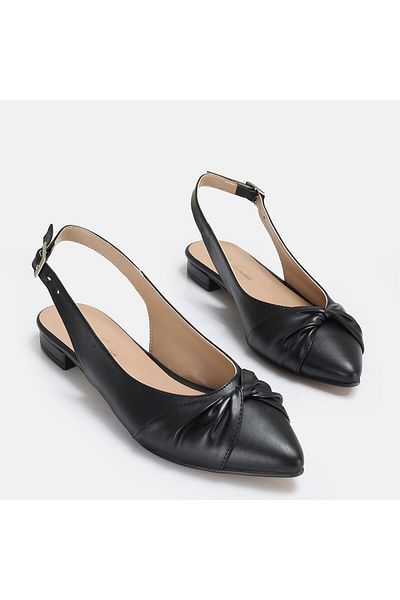 37Numara Large Size Women's Shoes 41-42-43-44-45 Black Skin