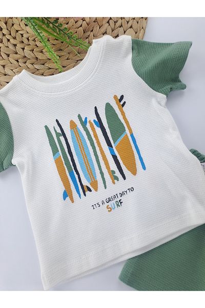 Butik Baby Boy / Child Shorts T-Shirt Summer Double Set Waffle Fabric Premium Quality