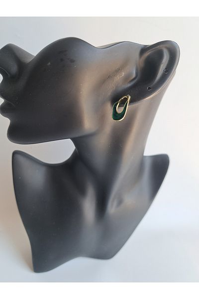 BHR AKSESUAR Green Boho Style Earrings