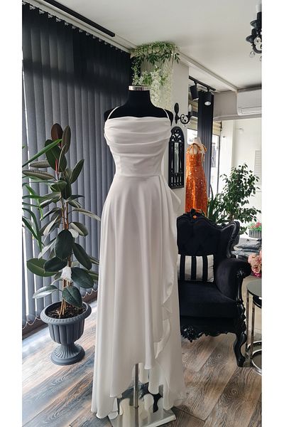 makbuleofficial Straples Fitted,Satin,Side Slit Homecoming Dress