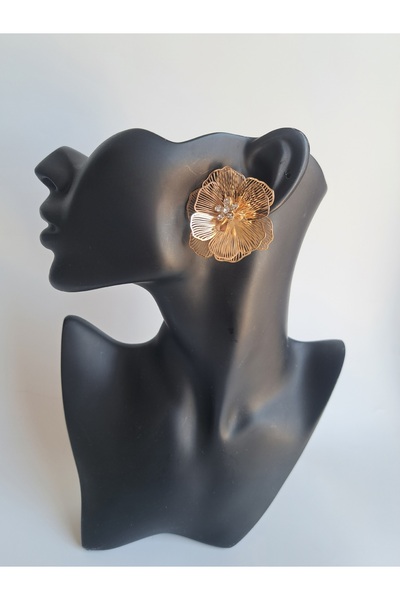 BHR AKSESUAR Altın Zirkon Taşlı Çift Kullanımlı Küpe