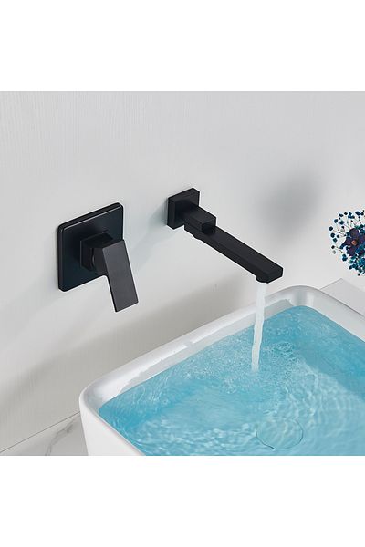 Blackswan Design Baterie chiuveta baie, Blackswan, Tip M73, model negru mat, dimensiune 20 cm
