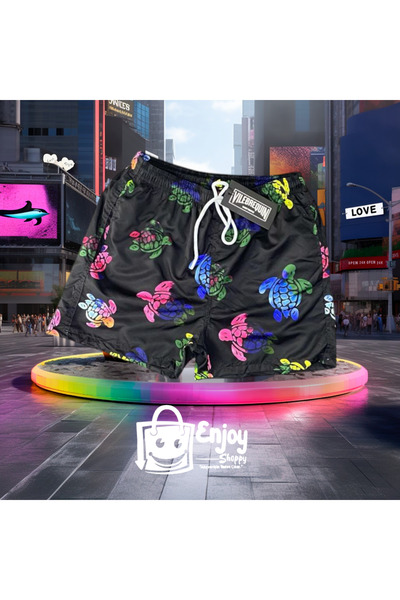 ENJOYPLUS شورت سباحة رجالي سريع الجفاف مع جيوب شبكية داخلية