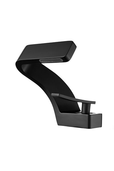 Blackswan Design Baterie chiuveta baie, Blackswan, Tip M203, model negru cu pipa tip cascada, 15 cm