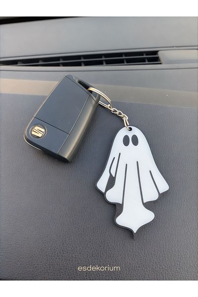 esdekorium Ghost Keychain - Key Accessory - Bag Badge